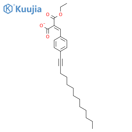 Propanedioic acid, [[4-(1-tridecynyl)phenyl]methylene]-, monoethyl ester structure