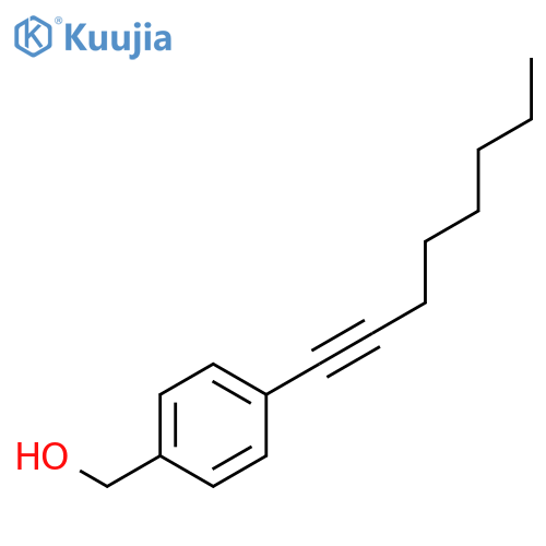 Benzenemethanol, 4-(1-octynyl)- structure