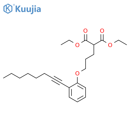 Propanedioic acid, [3-[2-(1-octynyl)phenoxy]propyl]-, diethyl ester structure