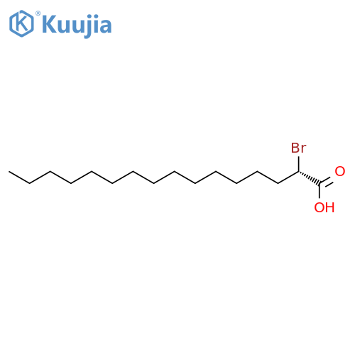 Hexadecanoic acid, 2-bromo-, (2S)- structure