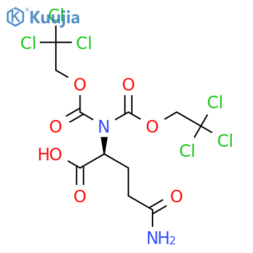 L-Glutamine, N,N2-bis[(2,2,2-trichloroethoxy)carbonyl]- structure