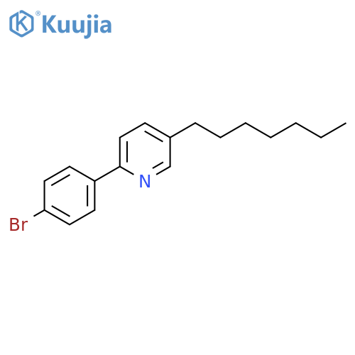 2-(4-Bromophenyl)-5-heptylpyridine structure
