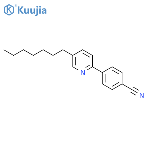 Benzonitrile, 4-(5-heptyl-2-pyridinyl)- structure