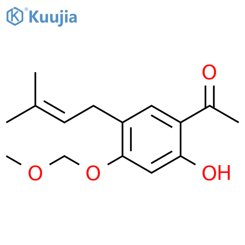 1-[2-Hydroxy-4-(methoxymethoxy)-5-(3-methyl-2-butenyl)phenyl]ethanone structure