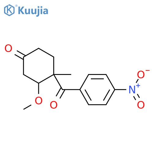 Cyclohexanone, 3-methoxy-4-methyl-4-(4-nitrobenzoyl)- structure