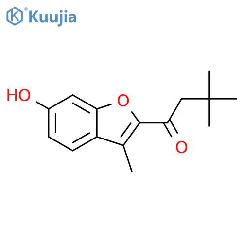 1-Butanone, 1-(6-hydroxy-3-methyl-2-benzofuranyl)-3,3-dimethyl- structure