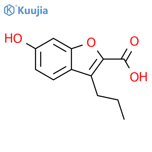 2-Benzofurancarboxylic acid, 6-hydroxy-3-propyl- structure