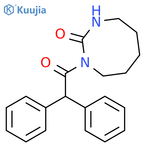 1,3-Diazocin-2(1H)-one, 1-(diphenylacetyl)hexahydro- structure