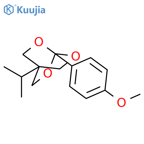 1-(4-methoxyphenyl)-4-(1-methylethyl)-2,6,7-trioxabicyclo[2.2.2]octane structure