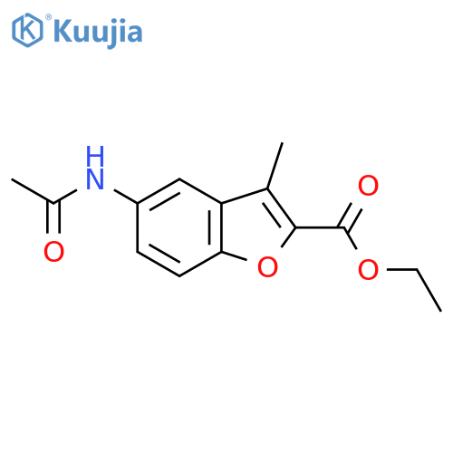 ethyl 5-acetamido-3-methyl-1-benzofuran-2-carboxylate structure