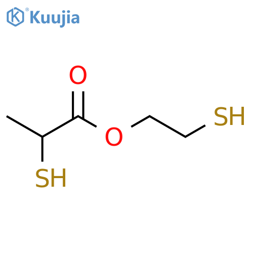 Propanoic acid, 2-mercapto-, 2-mercaptoethyl ester structure