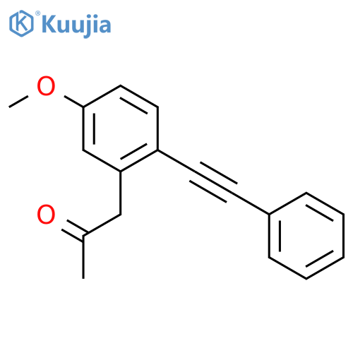 2-Propanone, 1-[5-methoxy-2-(phenylethynyl)phenyl]- structure