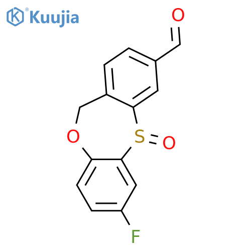 11H-Dibenz[b,e][1,4]oxathiepin-3-carboxaldehyde, 7-fluoro-, 5-oxide structure