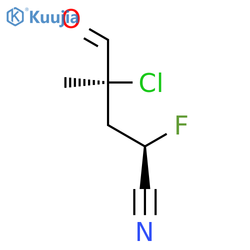 Pentanenitrile, 4-chloro-2-fluoro-4-methyl-5-oxo-, (R*,S*)- structure