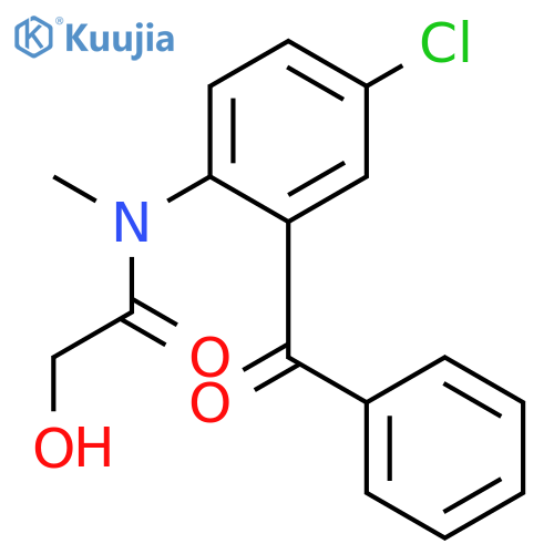 Acetamide, N-(2-benzoyl-4-chlorophenyl)-2-hydroxy-N-methyl- structure