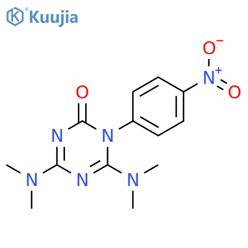1,3,5-Triazin-2(1H)-one, 4,6-bis(dimethylamino)-1-(4-nitrophenyl)- structure