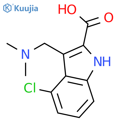 1H-Indole-2-carboxylic acid, 4-chloro-3-[(dimethylamino)methyl]- structure