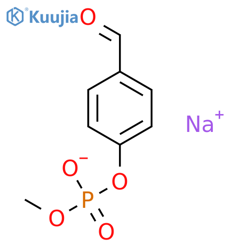 Phosphoric acid,mono(4-formylphenyl) monomethyl ester, sodium salt (9CI) structure