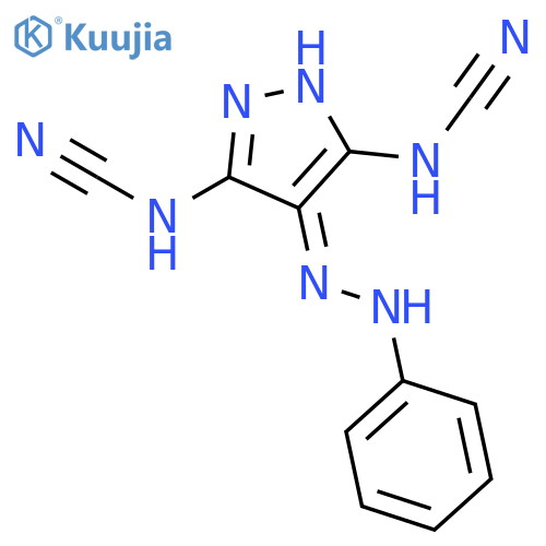 Cyanamide, [4-(phenylhydrazono)-4H-pyrazole-3,5-diyl]bis- structure