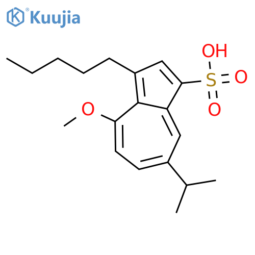 1-Azulenesulfonic acid, 4-methoxy-7-(1-methylethyl)-3-pentyl- structure
