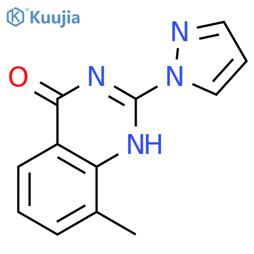4(1H)-Quinazolinone, 8-methyl-2-(1H-pyrazol-1-yl)- structure