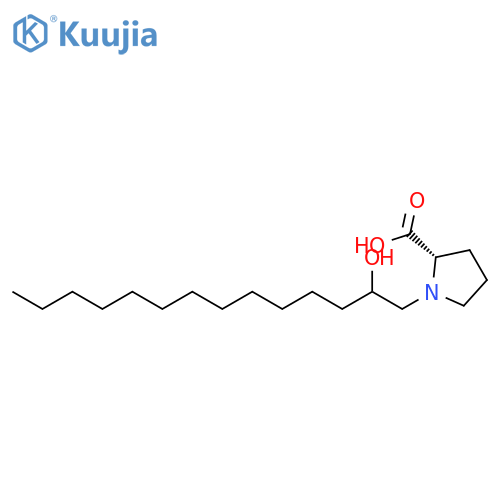 L-Proline, 1-(2-hydroxytetradecyl)- structure