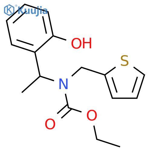 Carbamic acid, [1-(2-hydroxyphenyl)ethyl](2-thienylmethyl)-, ethyl ester structure