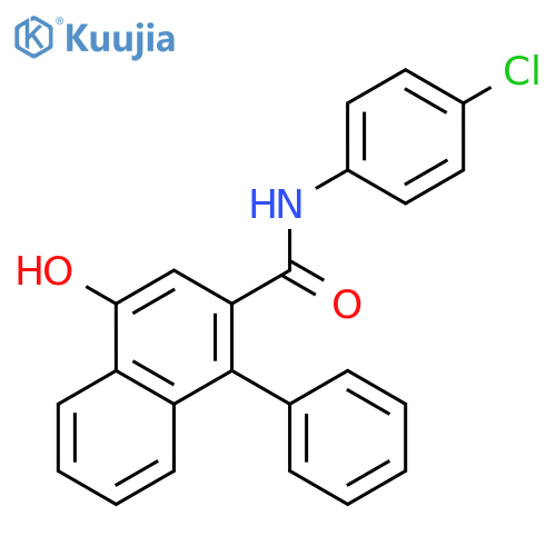 2-Naphthalenecarboxamide, N-(4-chlorophenyl)-4-hydroxy-1-phenyl- structure
