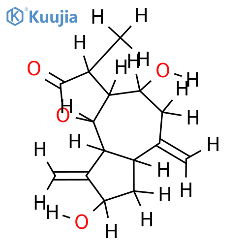 (1alpha, 3alpha, 5alpha, 6alpha, 8alpha, 11betaH)-3, 8-Dihydroxy-4(15), 10(14)-guaiadien-12, 6-olide structure