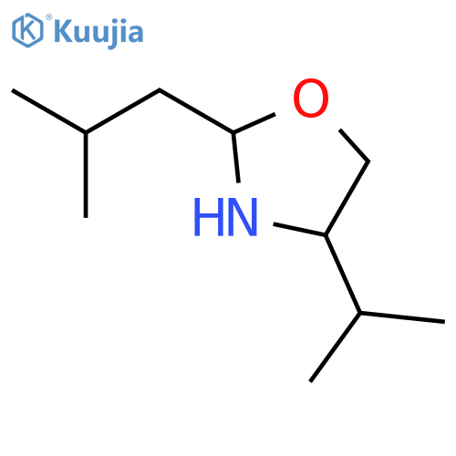 Oxazolidine, 4-(1-methylethyl)-2-(2-methylpropyl)- structure