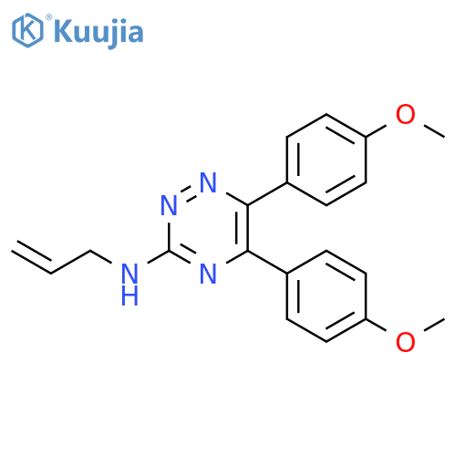 5,6-bis(4-methoxyphenyl)-N-prop-2-en-1-yl-1,2,4-triazin-3-amine structure