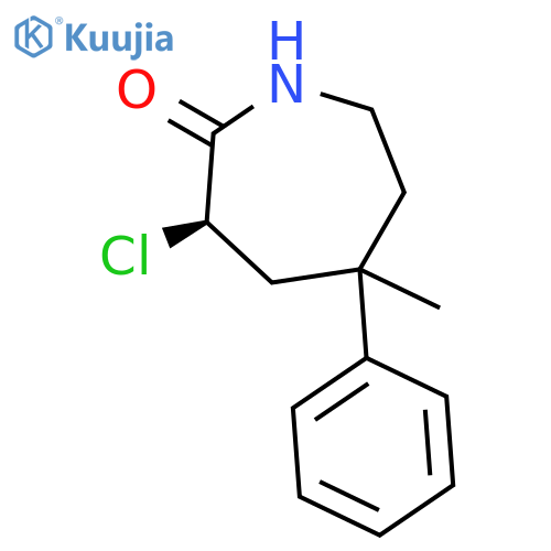 2H-Azepin-2-one, 3-chlorohexahydro-5-methyl-5-phenyl-, (R)- structure