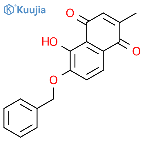 1,4-Naphthalenedione, 5-hydroxy-2-methyl-6-(phenylmethoxy)- structure