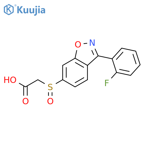 Acetic acid, [[3-(2-fluorophenyl)-1,2-benzisoxazol-6-yl]sulfinyl]- structure