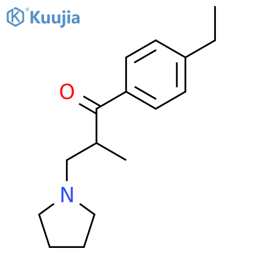 1-(4-ethylphenyl)-2-methyl-3-pyrrolidin-1-ylpropan-1-one structure