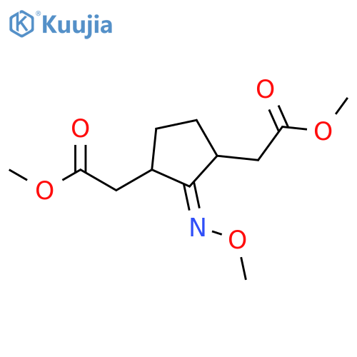 1,3-Cyclopentanediacetic acid, 2-(methoxyimino)-, dimethyl ester structure