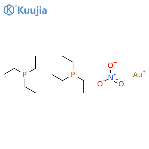 Gold(1+), bis(triethylphosphine)-, nitrate structure