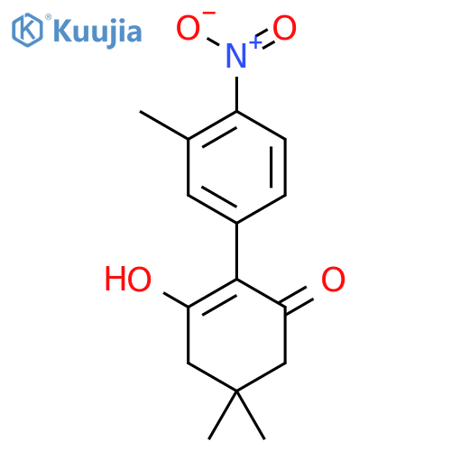 2-Cyclohexen-1-one, 3-hydroxy-5,5-dimethyl-2-(3-methyl-4-nitrophenyl)- structure