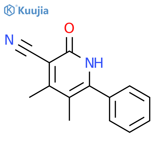 3-Pyridinecarbonitrile, 1,2-dihydro-4,5-dimethyl-2-oxo-6-phenyl- structure