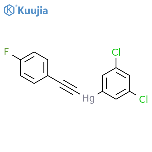 Mercury, (3,5-dichlorophenyl)[(4-fluorophenyl)ethynyl]- structure