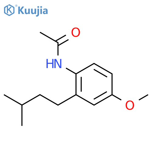 Acetamide, N-[4-methoxy-2-(3-methylbutyl)phenyl]- structure