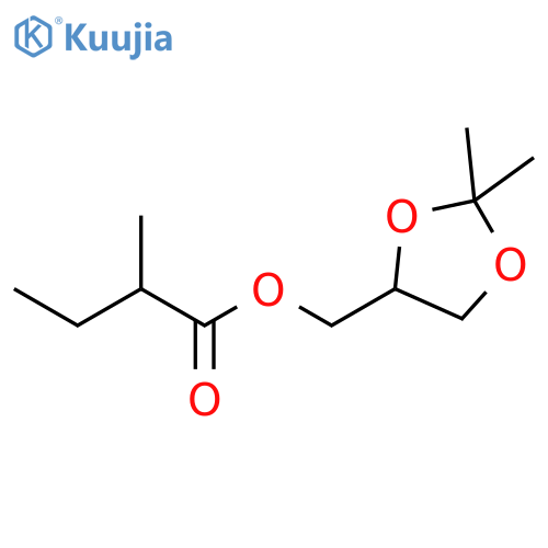 Butanoic acid, 2-methyl-, (2,2-dimethyl-1,3-dioxolan-4-yl)methyl ester structure