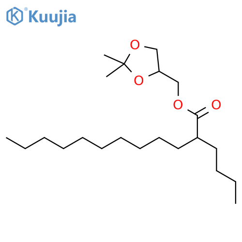 Dodecanoic acid, 2-butyl-, (2,2-dimethyl-1,3-dioxolan-4-yl)methyl ester structure