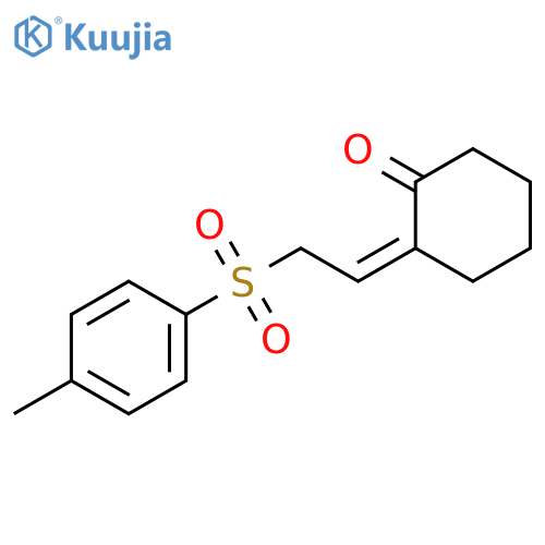 Cyclohexanone, 2-[2-[(4-methylphenyl)sulfonyl]ethylidene]-, (E)- structure