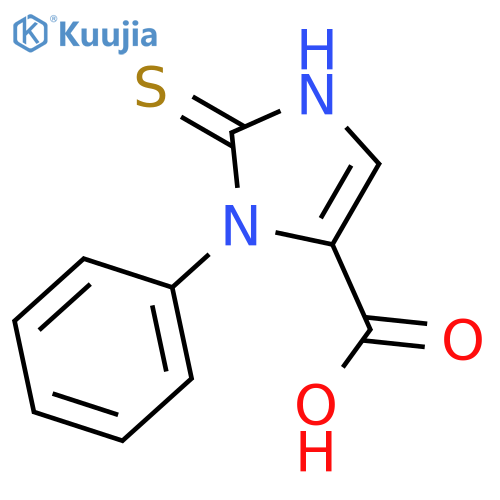1-phenyl-2-sulfanyl-1H-imidazole-5-carboxylic Acid structure