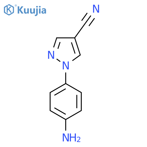 1-(4-aminophenyl)-1H-pyrazole-4-carbonitrile structure