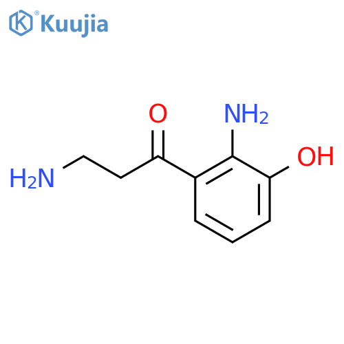 3-amino-1-(2-amino-3-hydroxyphenyl)propan-1-one structure