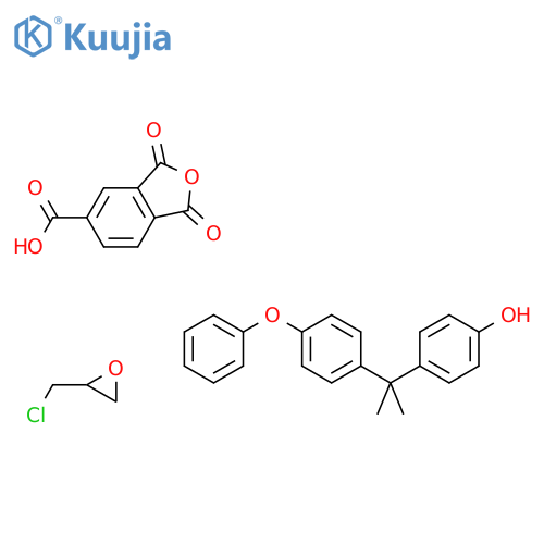 2-(Chloromethyl)oxirane;1,3-dioxo-2-benzofuran-5-carboxylic acid;4-[2-(4-phenoxyphenyl)propan-2-yl]phenol structure