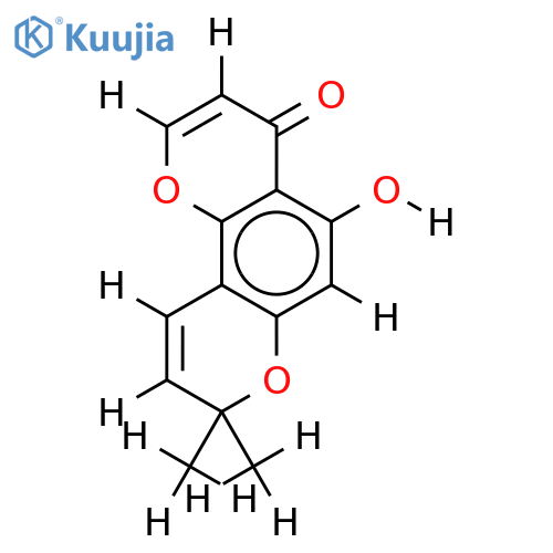 5-Hydroxy-8,8-dimethyl-8H-pyranochromone structure