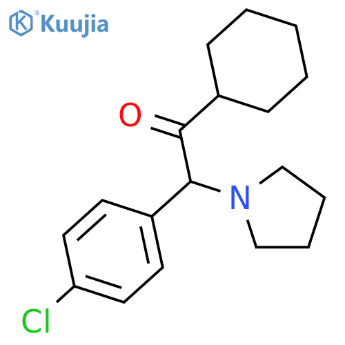 Ethanone, 2-(4-chlorophenyl)-1-cyclohexyl-2-(1-pyrrolidinyl)- structure